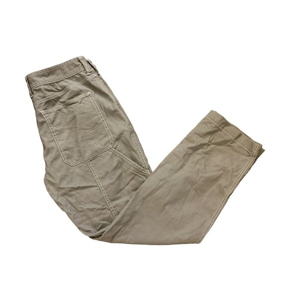 EVERLANE CARGO Pants Cotton Chino Khaki Gray Size 33/32 - Picture 4 of 8